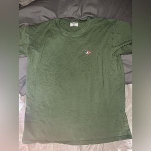 Maison Kitsune Men NWOT Size Large green T Shirt Tee